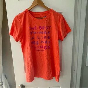 Life is good t shirt NWT